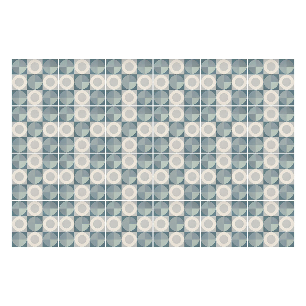 Konyha csempe matrica Geometriai körök egy rácsban