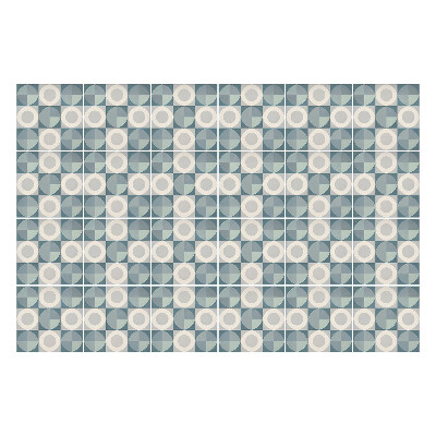 Konyha csempe matrica Geometriai körök egy rácsban