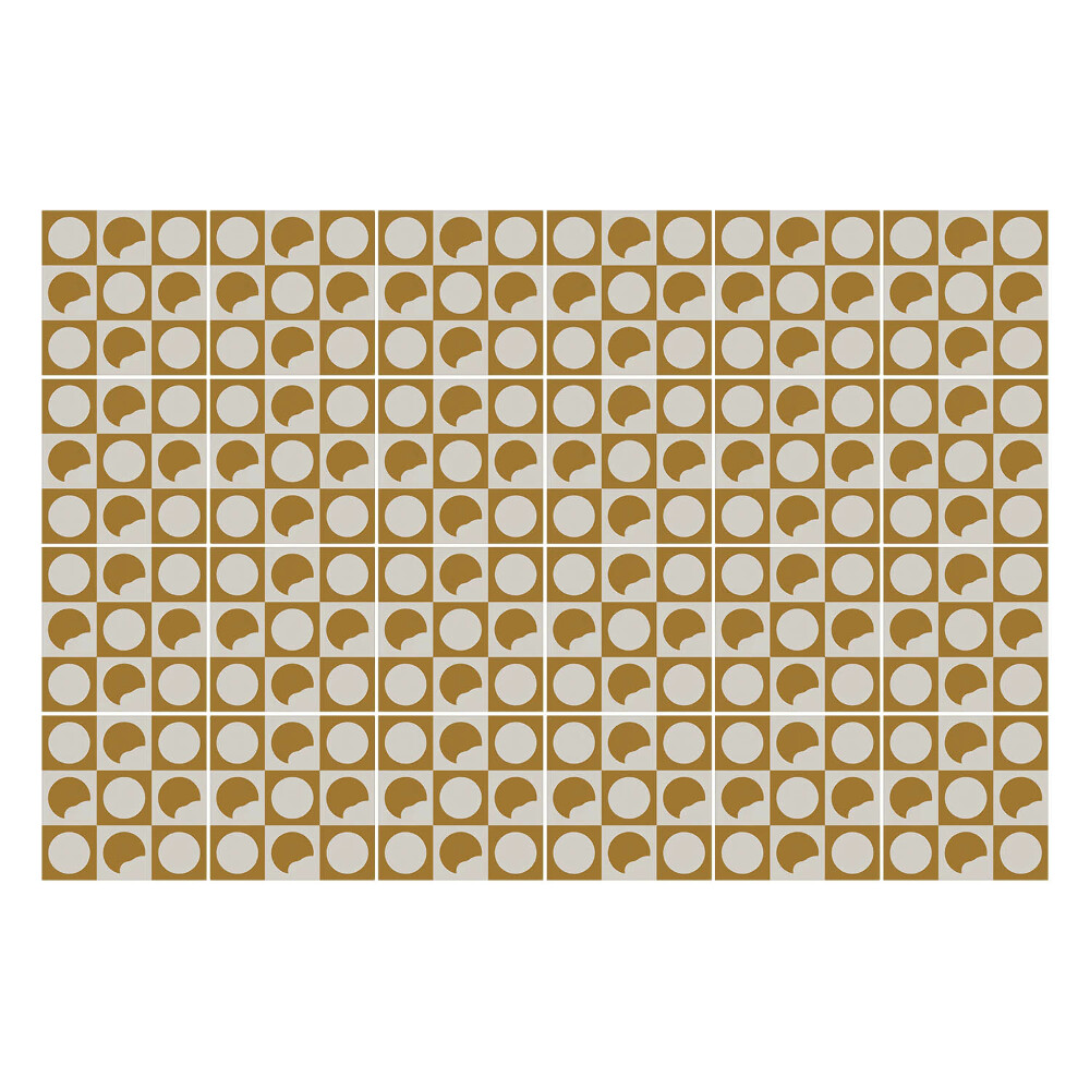 Fali csempe matrica Absztrakt körök és levelek