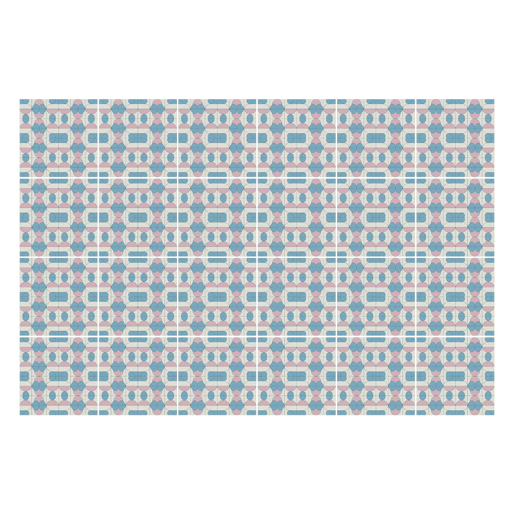 Konyha csempe matrica Geometriai alakzatok az elrendezésben