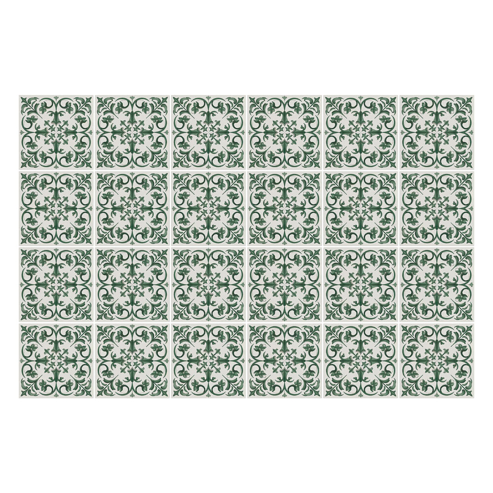 Fali csempe matrica Komplex növényi motívumok