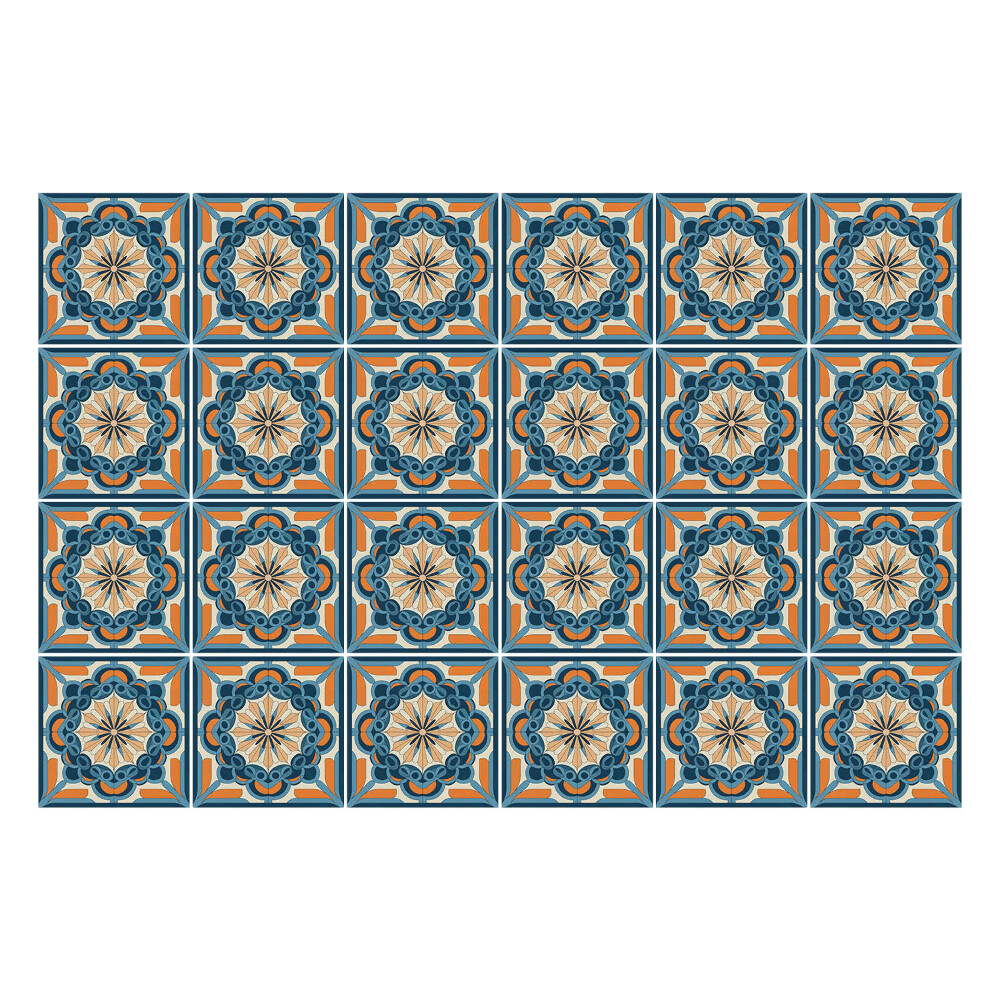 Konyha csempe matrica Virágmotívumok hálóban