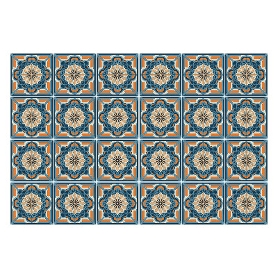 Konyha csempe matrica Virágmotívumok hálóban