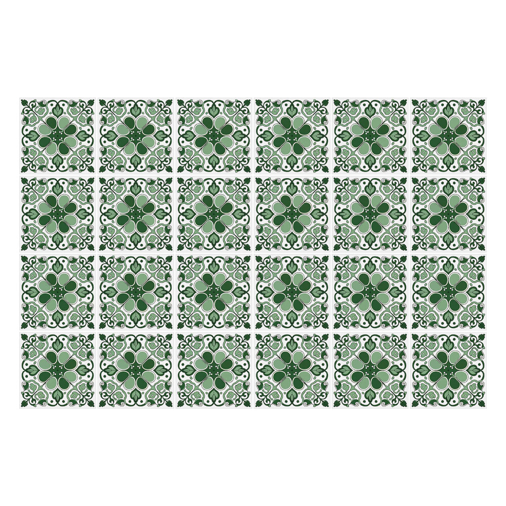 Csempe dekor matrica Növényi motívum körökkel