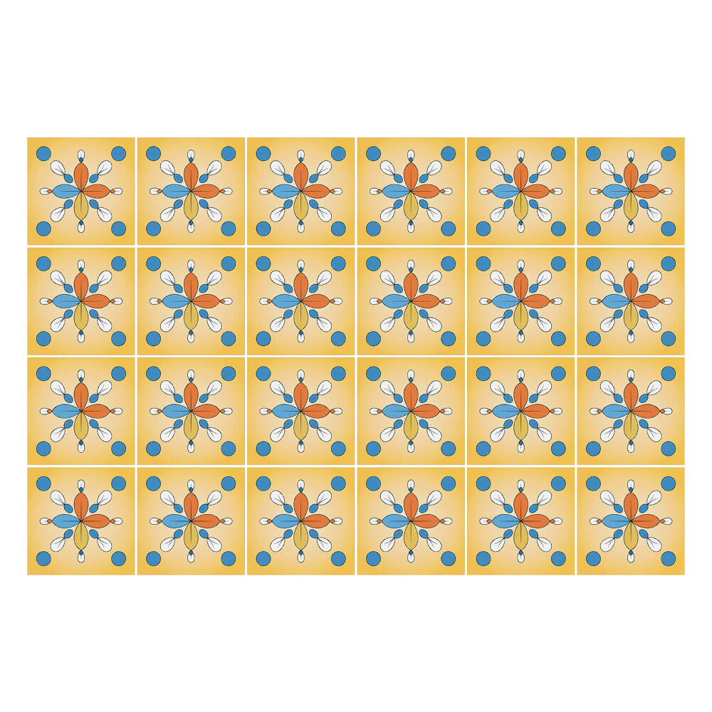 Fali csempe matrica Virágmotívum pöttyökkel