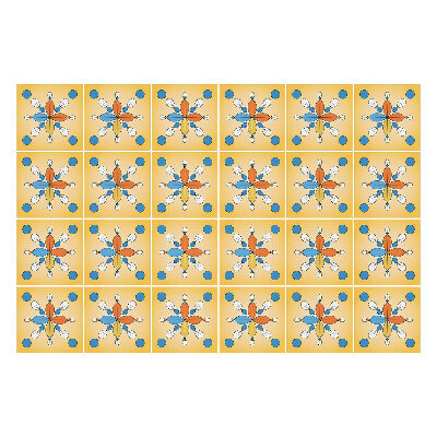 Fali csempe matrica Virágmotívum pöttyökkel