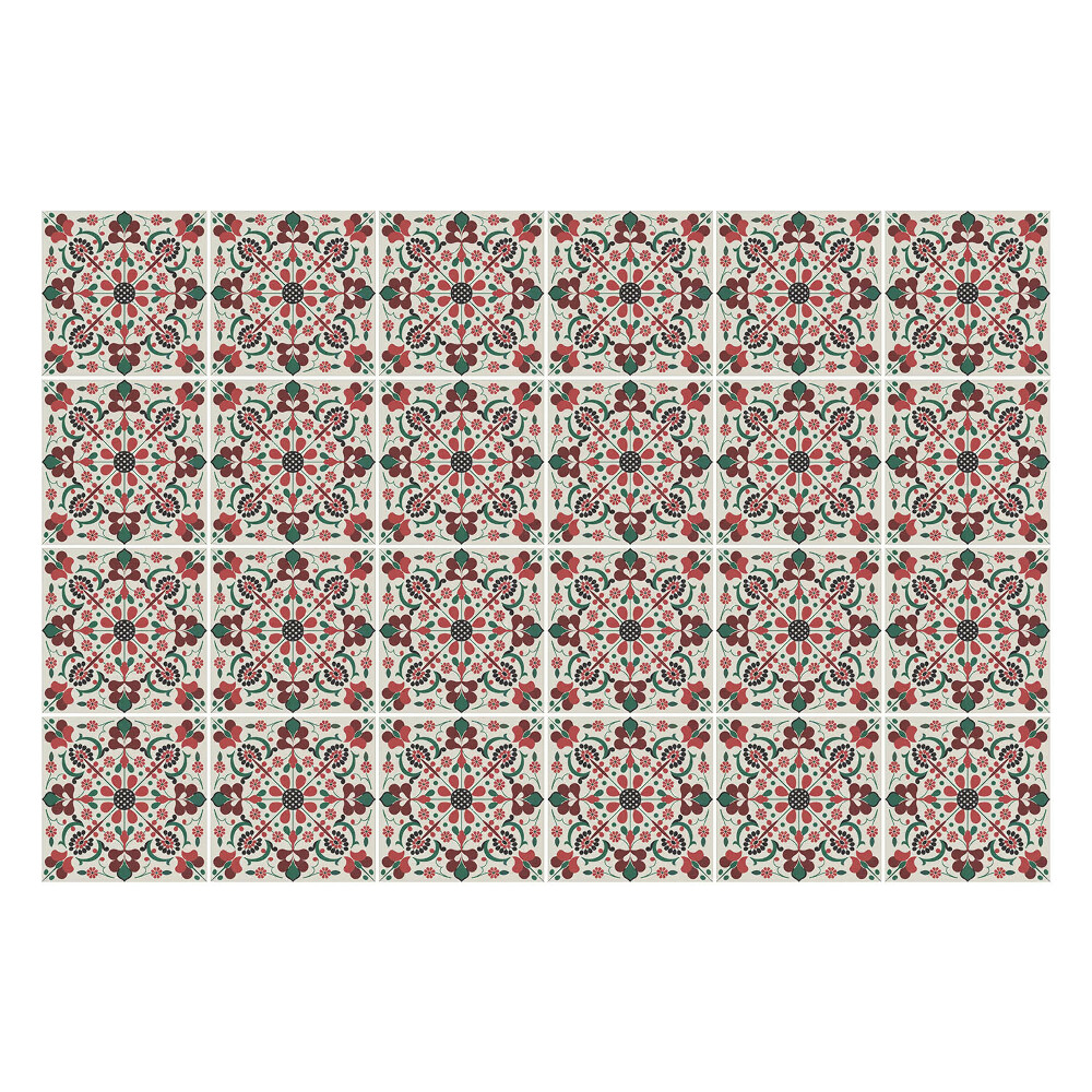 Konyha csempe matrica Virágmotívum levelekkel