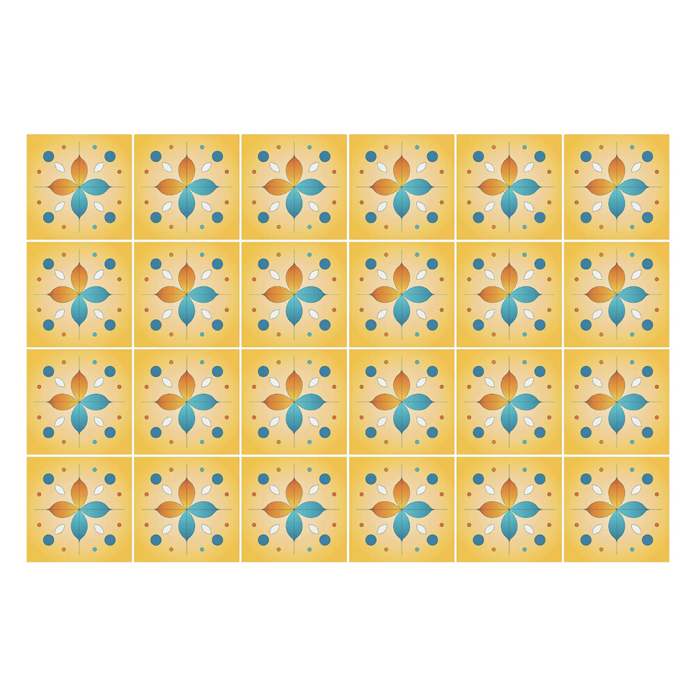 Csempe dekor matrica Virágmotívumok hálóban