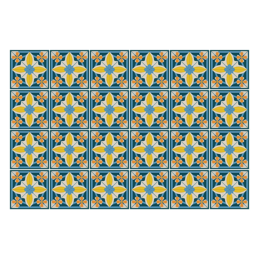 Konyha csempe matrica Virágmotívumok hálóban