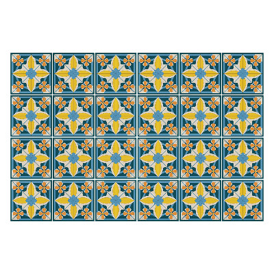 Konyha csempe matrica Virágmotívumok hálóban