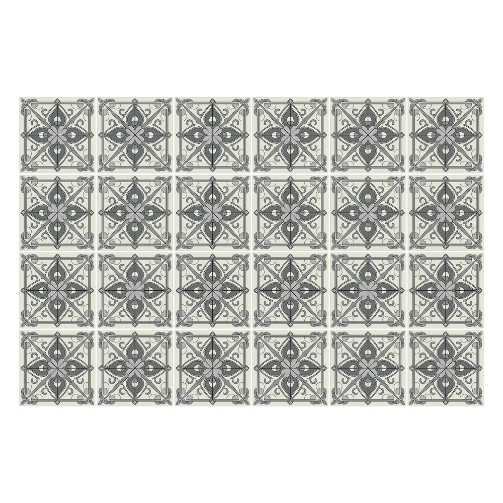 Fali csempe matrica Összefonódó virágok hálóban