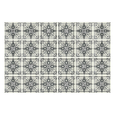 Fali csempe matrica Összefonódó virágok hálóban