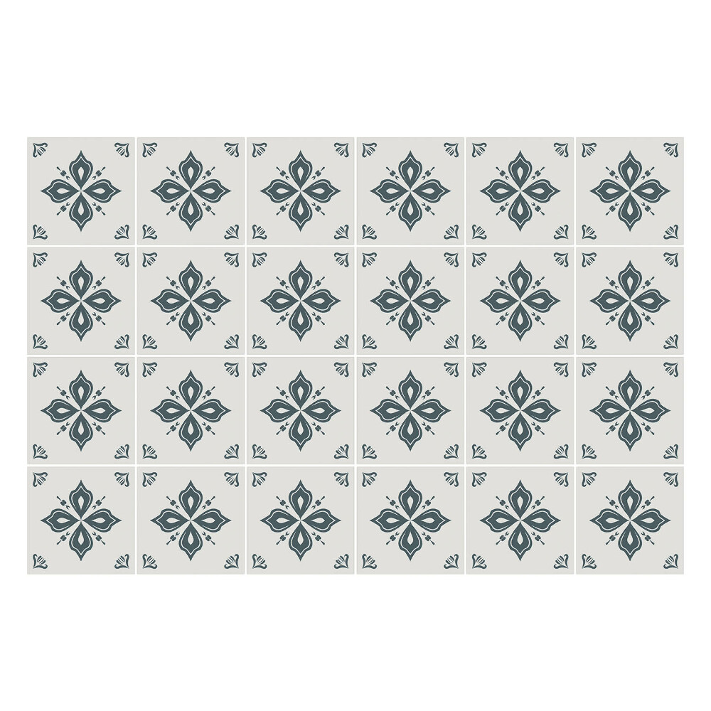 Konyha csempe matrica Virágdíszek hálóban