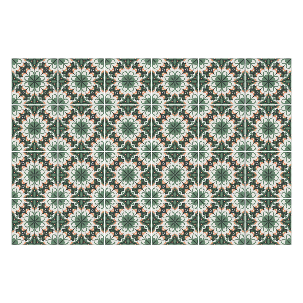 Fali csempe matrica Virágmotívumok szimmetriában