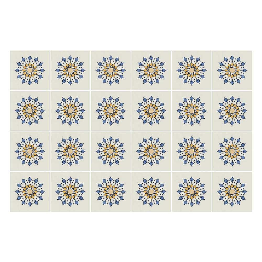 Konyha csempe matrica Virágmotívumok