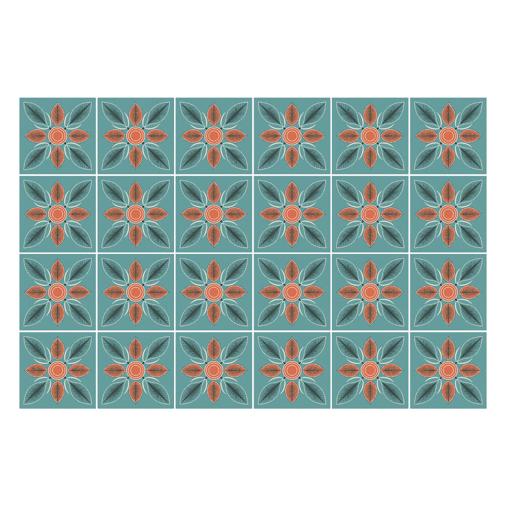 Csempe dekor matrica Virágmotívumok