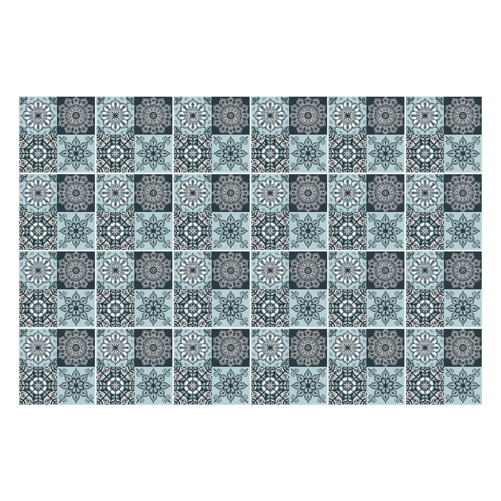 Konyha csempe matrica Virágdíszek