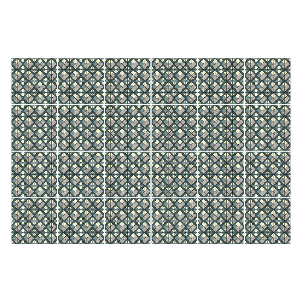 Konyha csempe matrica Geometriai rombuszok és levelek