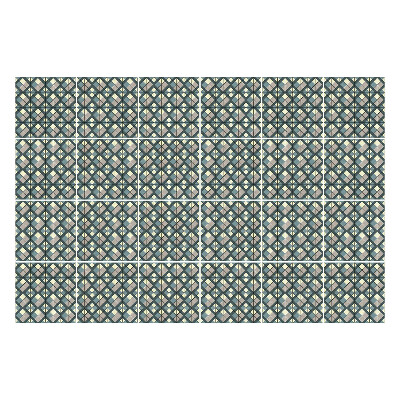 Konyha csempe matrica Geometriai rombuszok és levelek