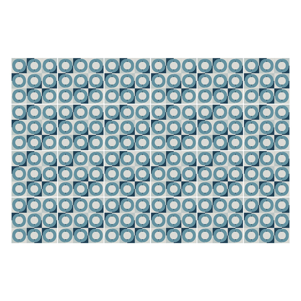 Fali csempe matrica Kockás körök