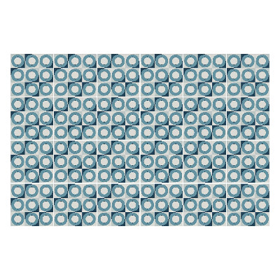 Fali csempe matrica Kockás körök