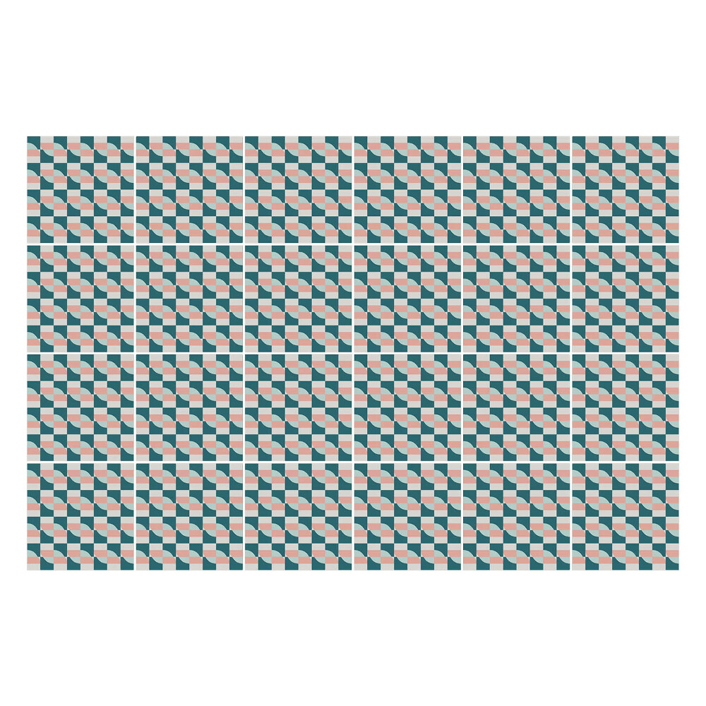 Konyha csempe matrica Geometriai négyzetek