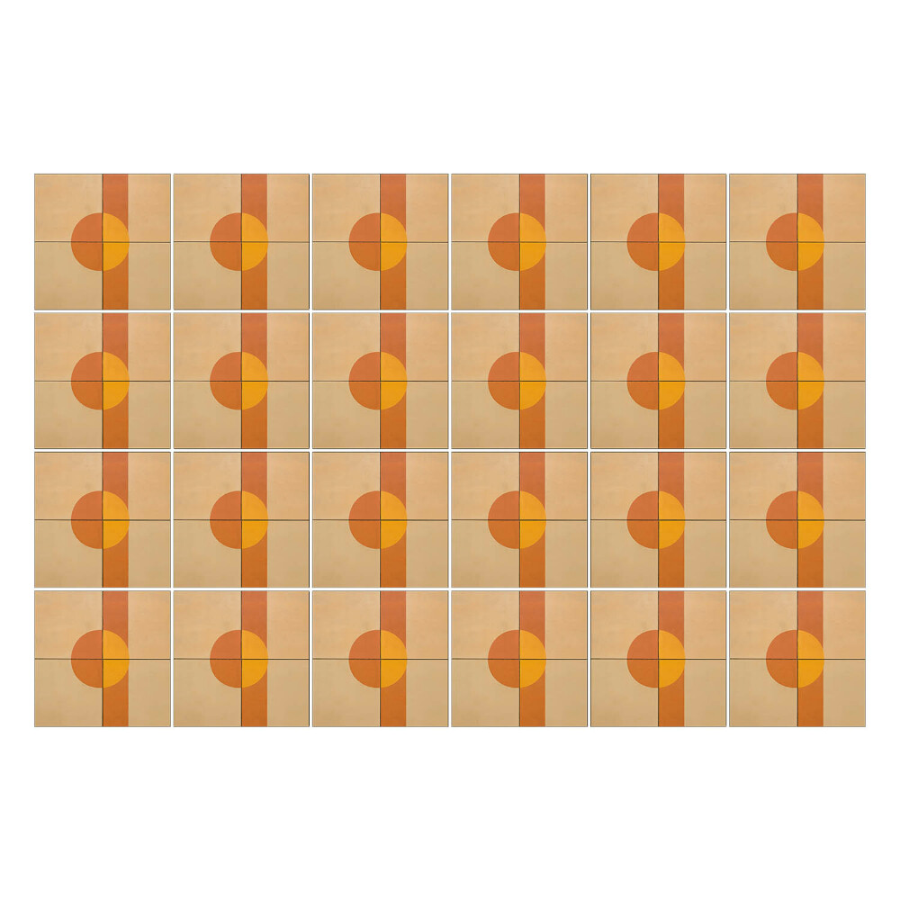Fali csempe matrica Geometriai körök és téglalapok