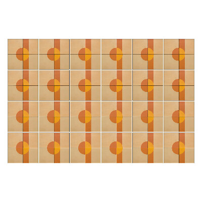 Fali csempe matrica Geometriai körök és téglalapok
