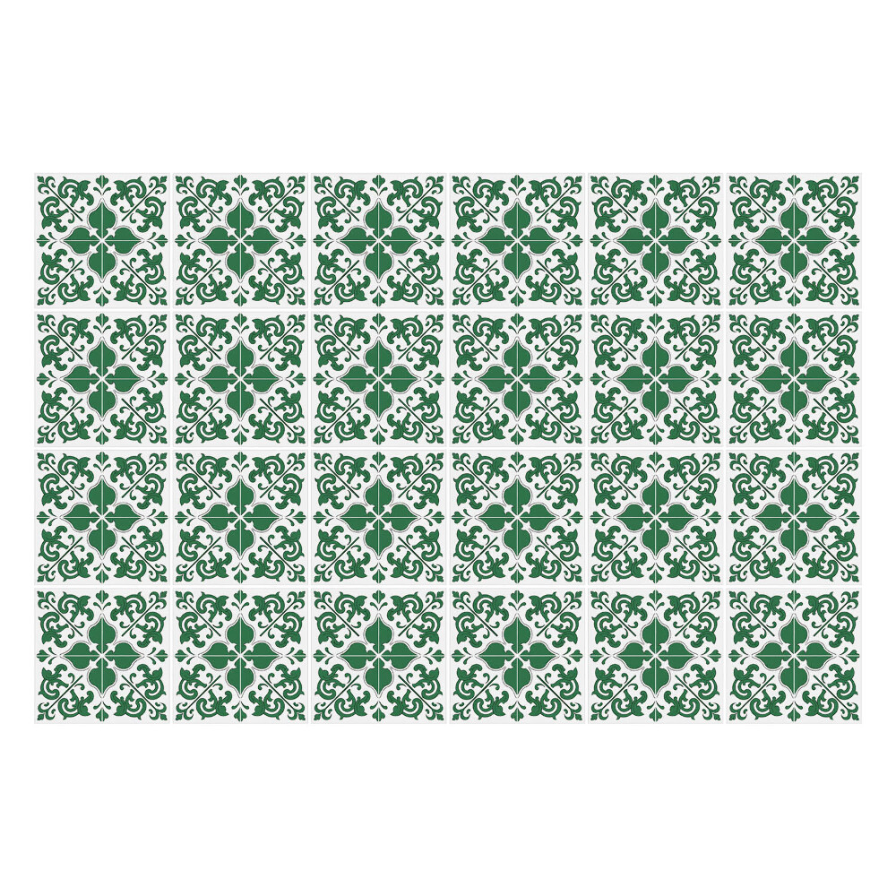 Fali csempe matrica Gyönyörűen díszített csempék