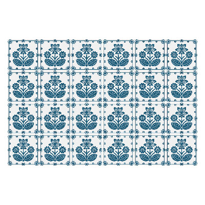 Konyha csempe matrica Spanyol csempék virágokkal