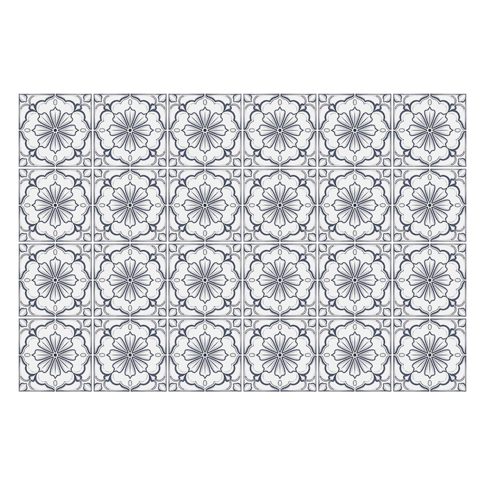 Csempe dekor matrica Virágdíszek