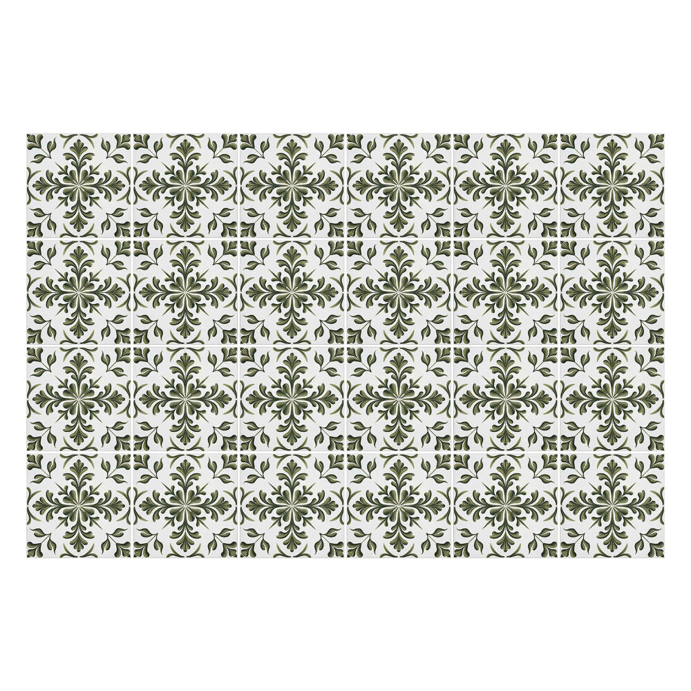 Fali csempe matrica Virág- és levélmotívum