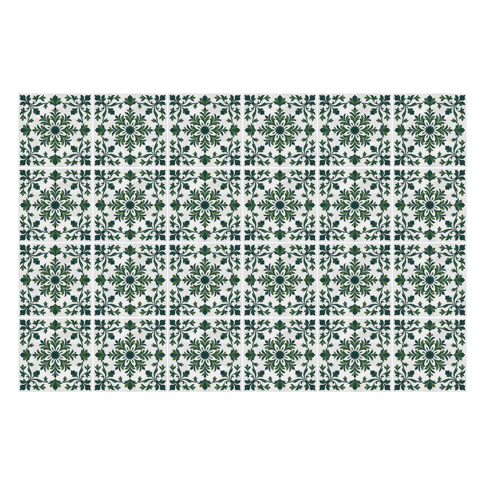 Konyha csempe matrica Virágok és levelek