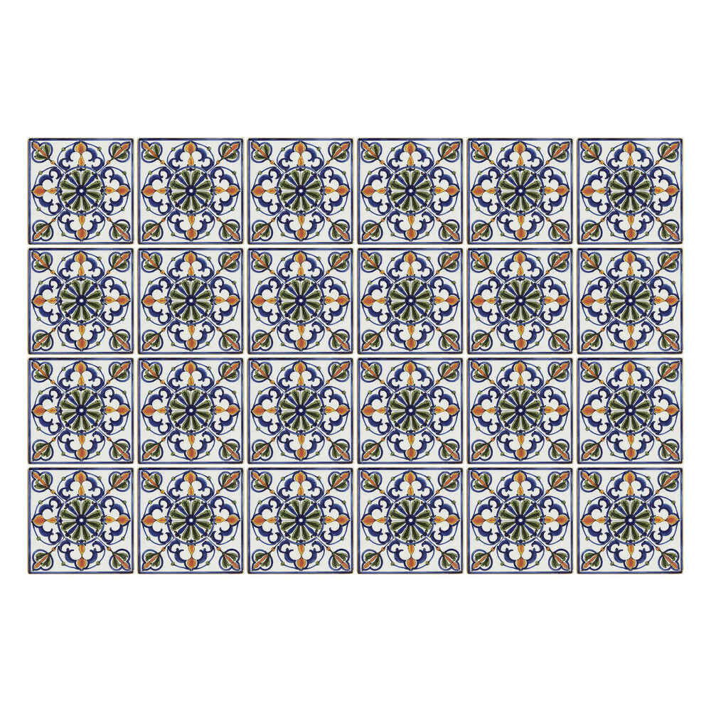 Fali csempe matrica Virágdíszek hálóban