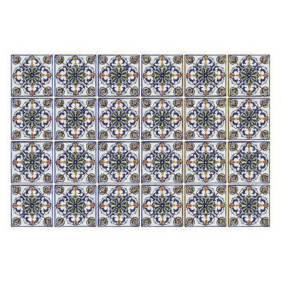 Fali csempe matrica Virágdíszek hálóban