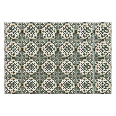 Konyha csempe matrica Virágos csempe