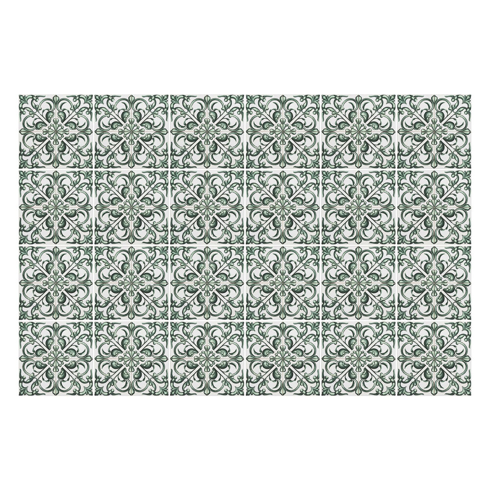 Csempe dekor matrica Virágdíszek hálóban