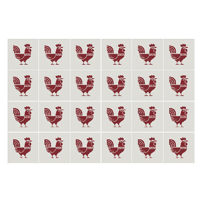 Fali csempe matrica Népi tyúkok