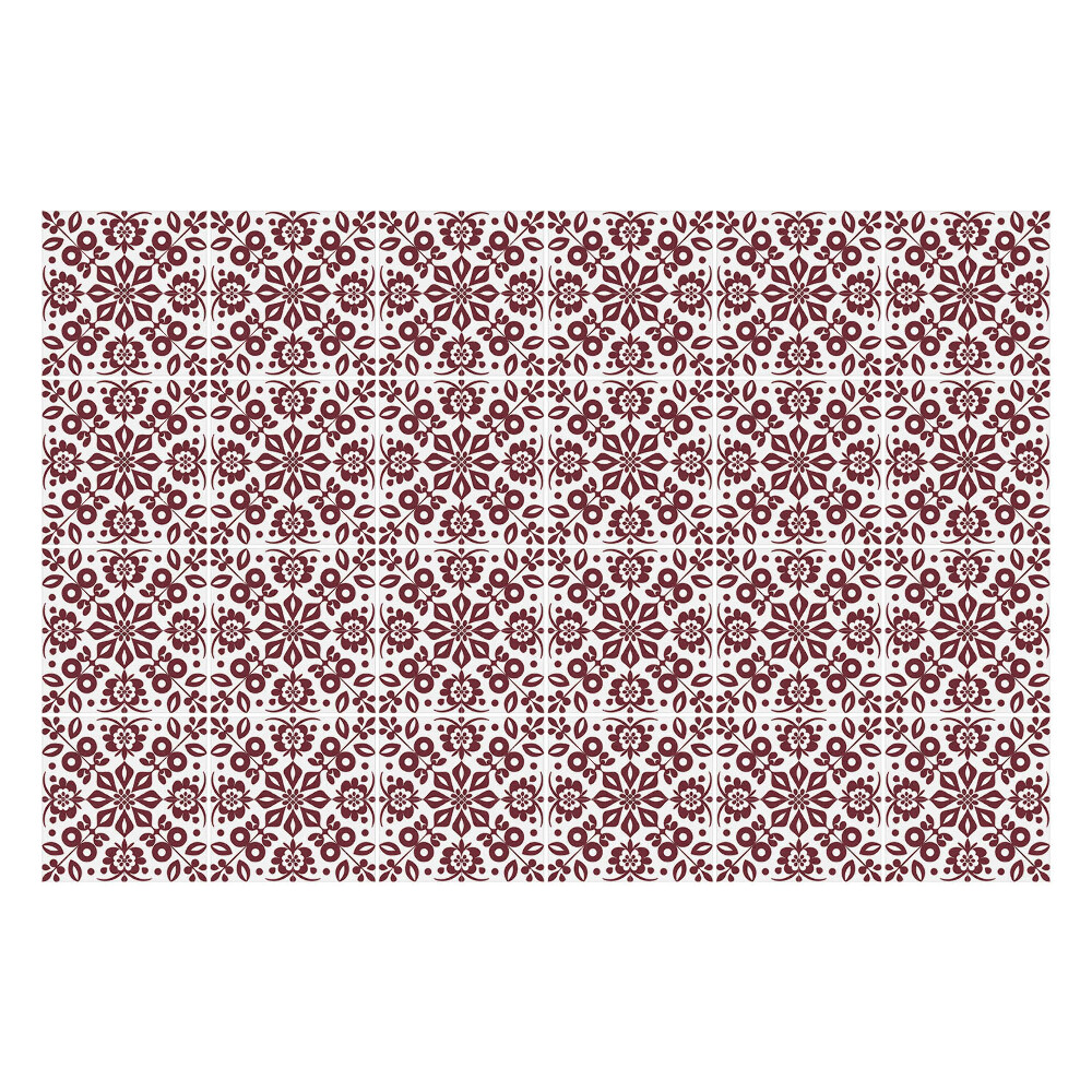 Fali csempe matrica Folklór motívum levelekkel