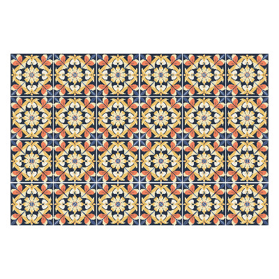 Konyha csempe matrica Virágmotívumok hálóban