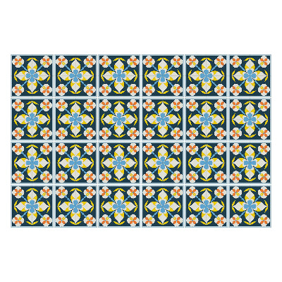 Konyha csempe matrica Retro vintage csempe minta