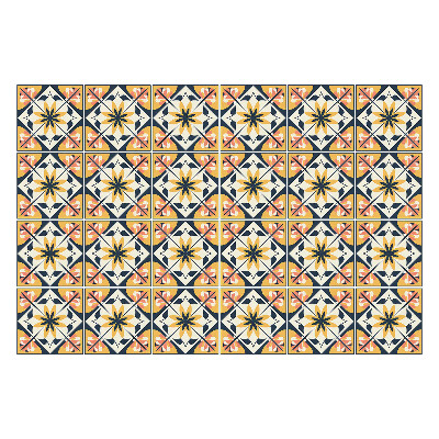 Fali csempe matrica Virágszimmetriák az elrendezésben