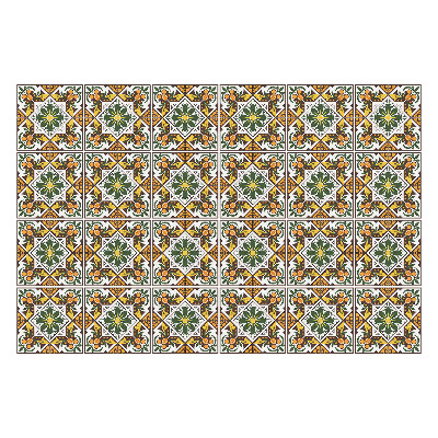 Konyha csempe matrica Gazdagon díszített csempék