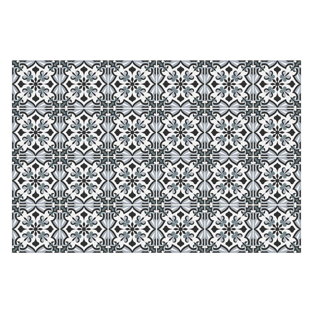 Fali csempe matrica Elegáns díszített csempék