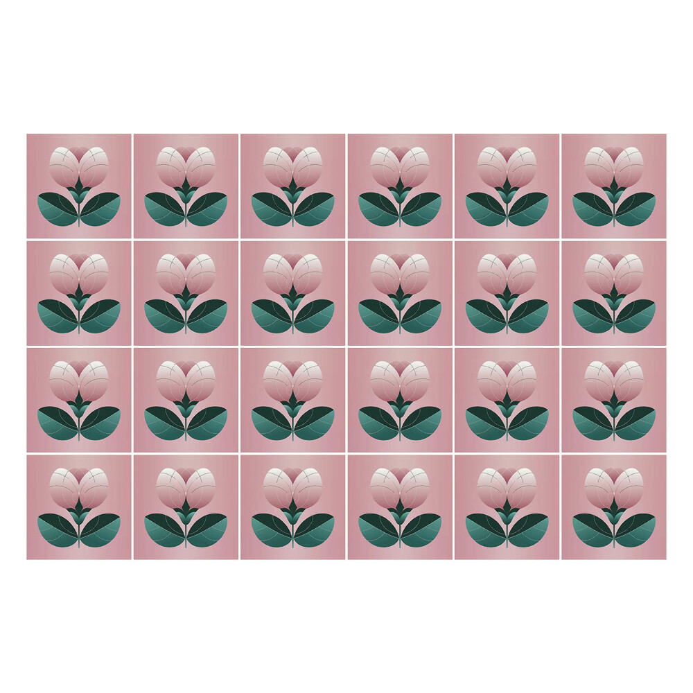 Csempe dekor matrica Virág illusztrációk