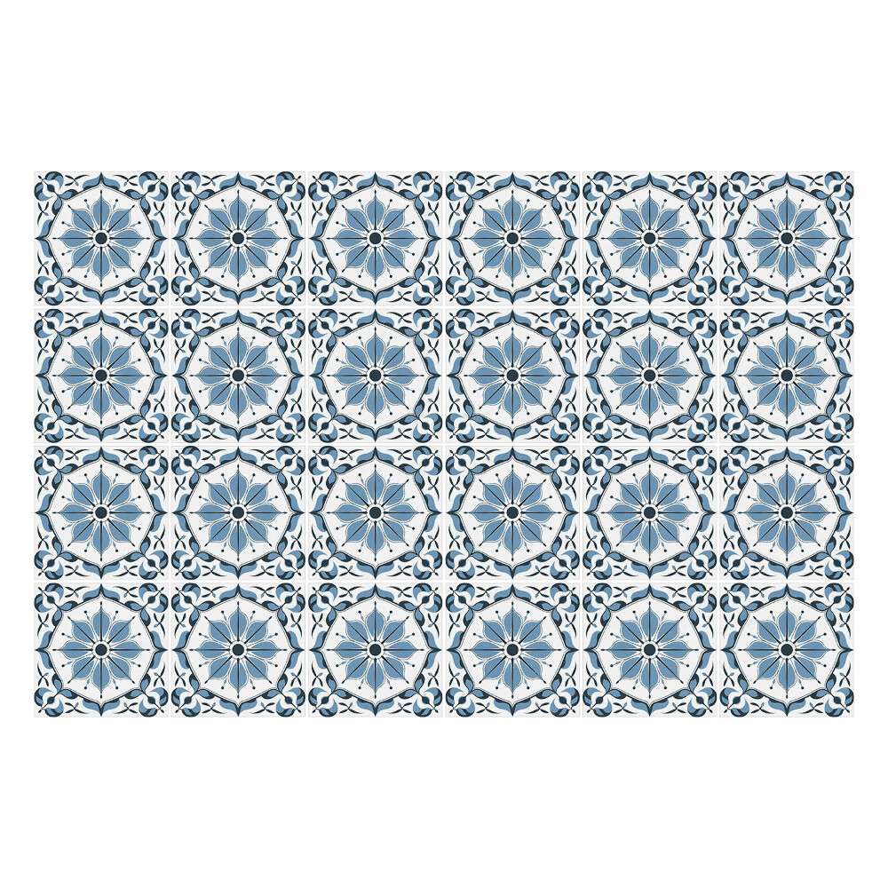 Fali csempe matrica Kék csempe minta