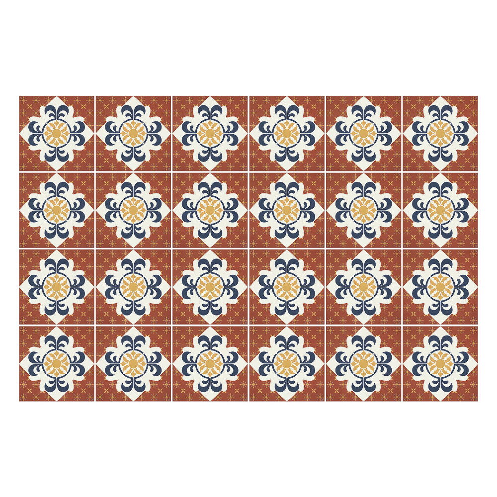 Fali csempe matrica Díszes csempe minta