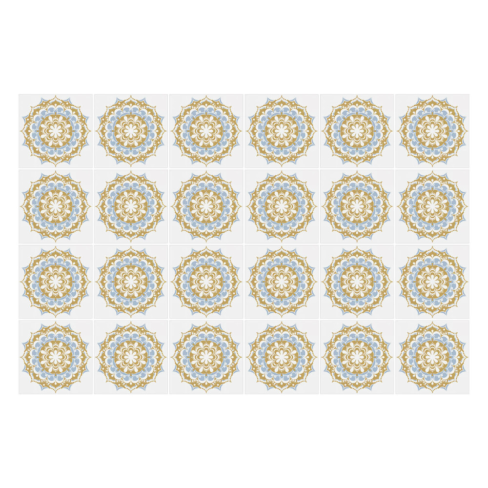 Fali csempe matrica Mandala virágokkal