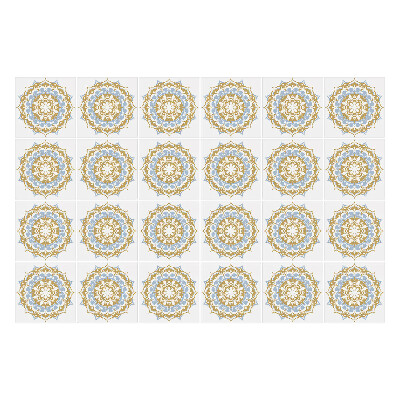 Fali csempe matrica Mandala virágokkal