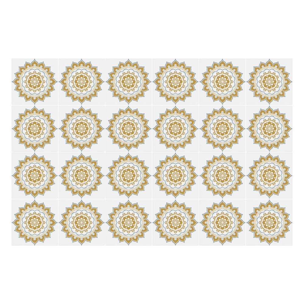 Konyha csempe matrica Virágos mandalák